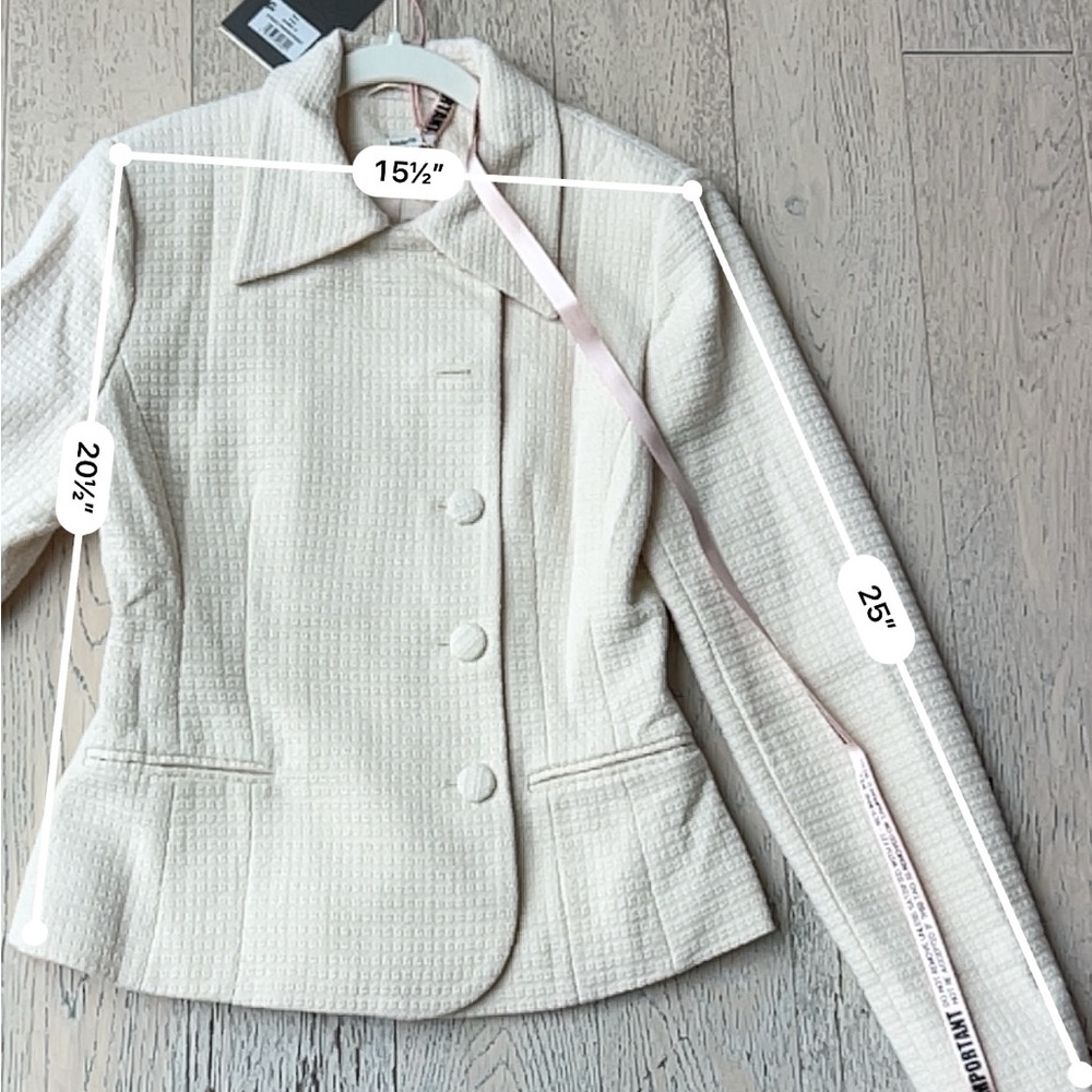 NWT House of CB Misha and Lena Cream Boucle Button Blazer and Pencil Skirt - Picture 11 of 16